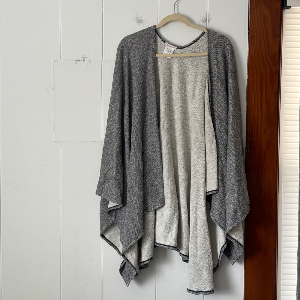 Ingrid & Isabel Grey Marled Cotton Open Front Maternity Cardigan Wrap One Size
